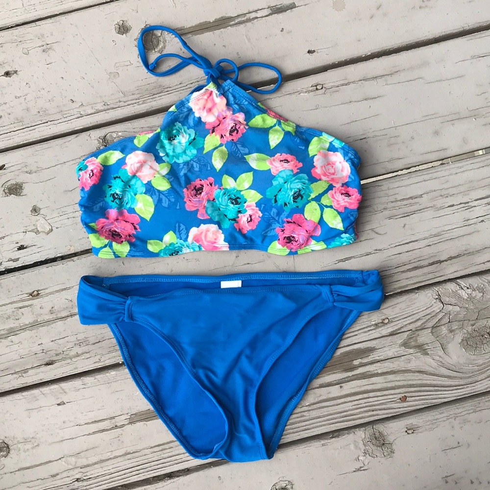 Floral Hi Neck Tank Bikini & Bottom Hula Honey